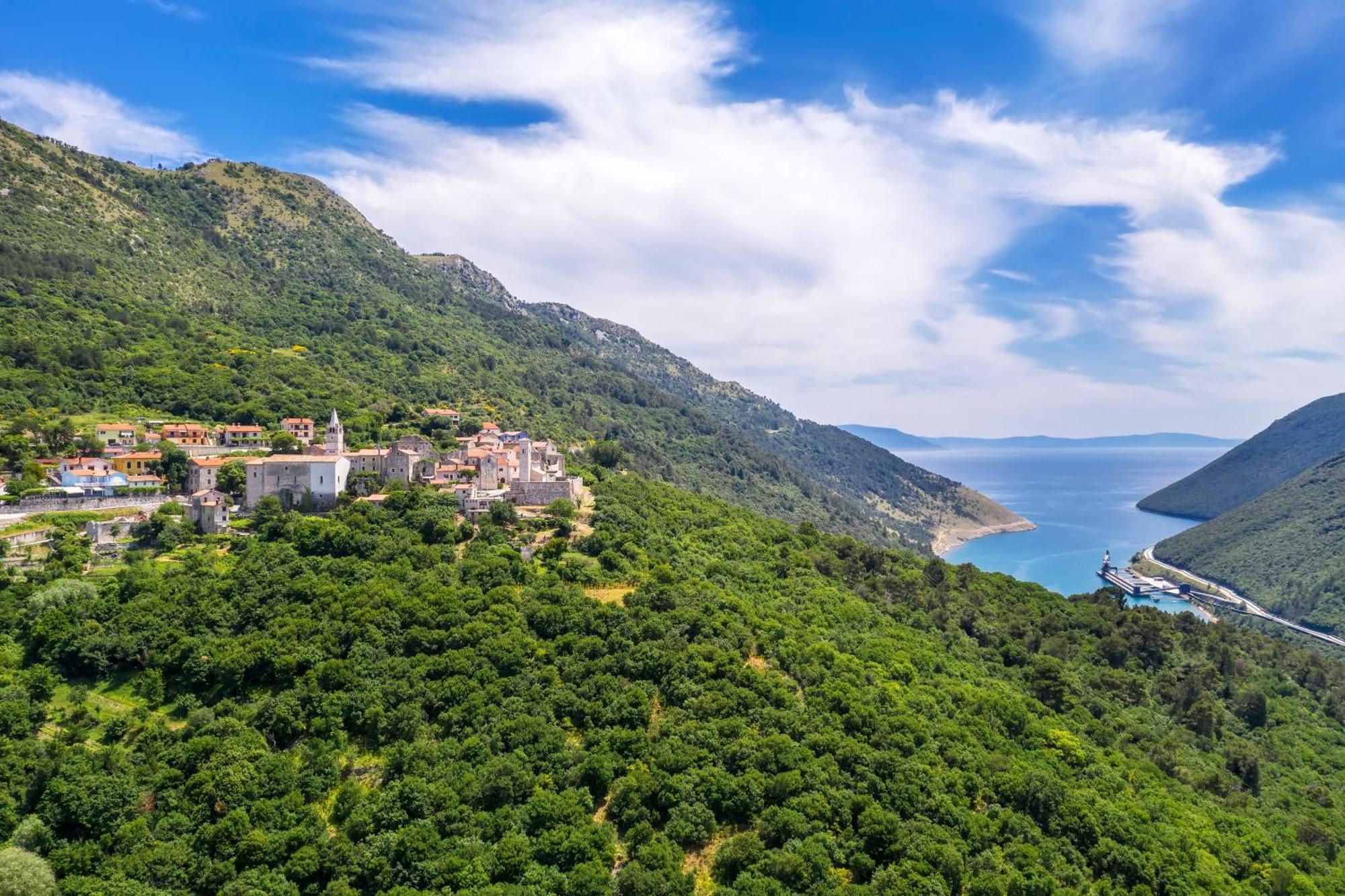 Seafront Villa Andrijana - Happy Rentals Plomin Exterior foto